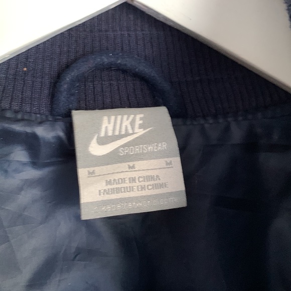Nike Sportswear Navy Bomber Varsity Jacket - M - Picture 3 of 5